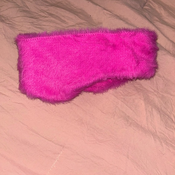 Jacquemus Pink Fur Headband - Picture 6 of 7